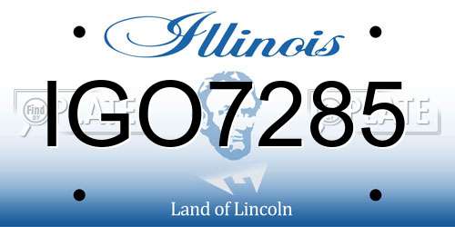 IGO7285 Illinois License Plate