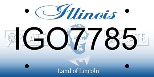 IGO7785 Illinois License Plate