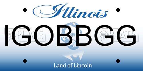 IGOBBGG Illinois License Plate