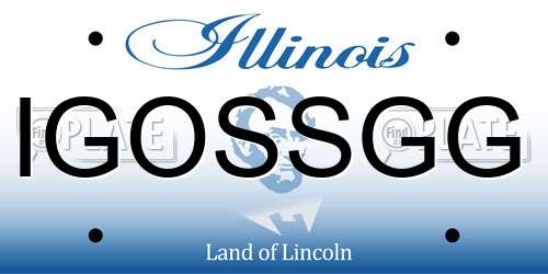 IGOSSGG Illinois License Plate