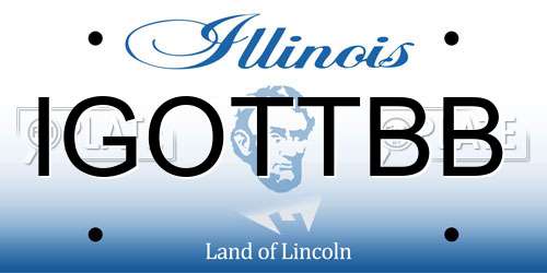 IGOTTBB Illinois License Plate