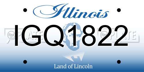 IGQ1822 Illinois License Plate