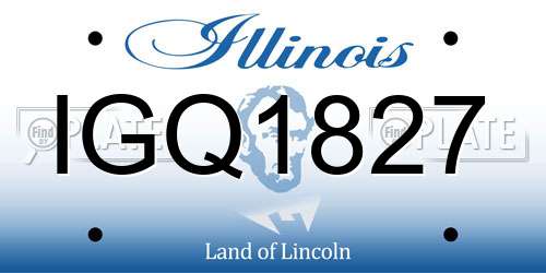 IGQ1827 Illinois License Plate