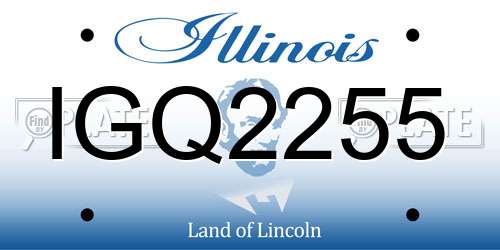 IGQ2255 Illinois License Plate