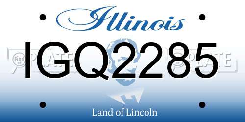 IGQ2285 Illinois License Plate