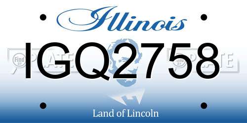IGQ2758 Illinois License Plate