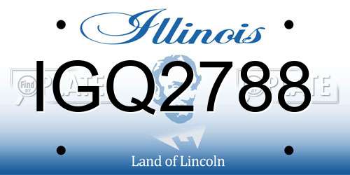 IGQ2788 Illinois License Plate