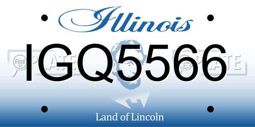 IGQ5566 Illinois License Plate