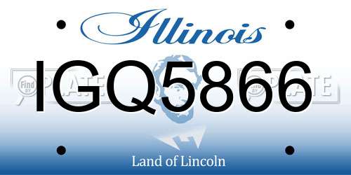 IGQ5866 Illinois License Plate