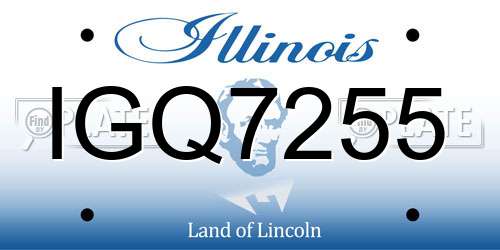 IGQ7255 Illinois License Plate