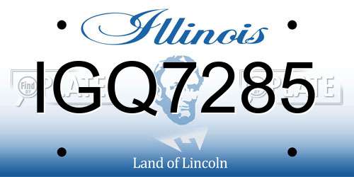 IGQ7285 Illinois License Plate