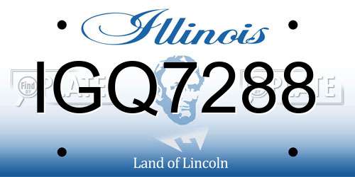 IGQ7288 Illinois License Plate