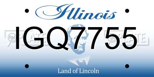 IGQ7755 Illinois License Plate