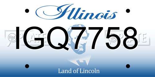 IGQ7758 Illinois License Plate