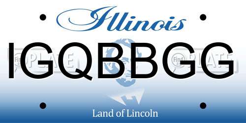 IGQBBGG Illinois License Plate