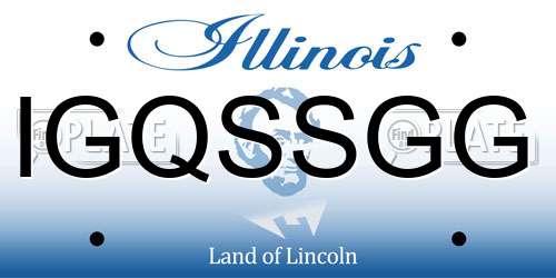 IGQSSGG Illinois License Plate