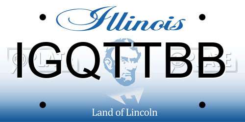 IGQTTBB Illinois License Plate
