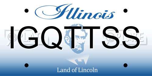 IGQTTSS Illinois License Plate