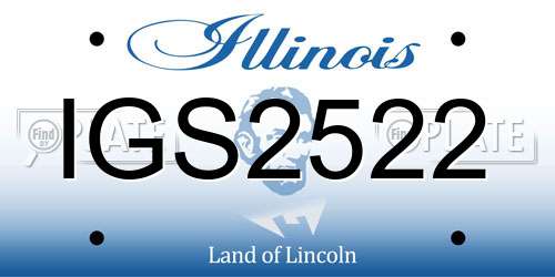 IGS2522 Illinois License Plate