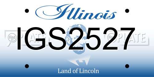 IGS2527 Illinois License Plate