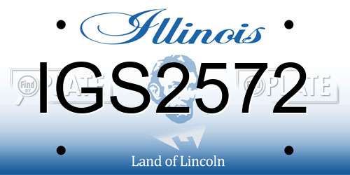 IGS2572 Illinois License Plate