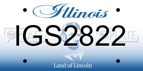 IGS2822 Illinois License Plate