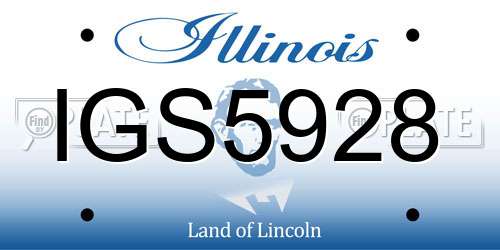 IGS5928 Illinois License Plate