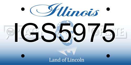 IGS5975 Illinois License Plate