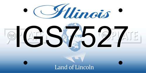 IGS7527 Illinois License Plate