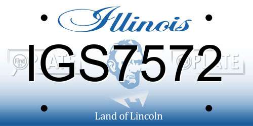 IGS7572 Illinois License Plate
