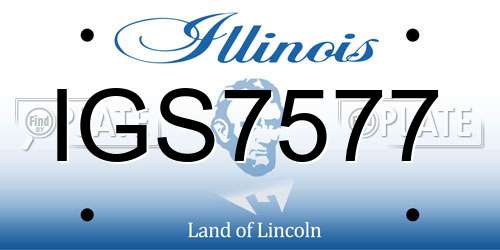 IGS7577 Illinois License Plate