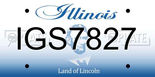 IGS7827 Illinois License Plate
