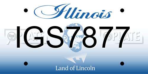 IGS7877 Illinois License Plate