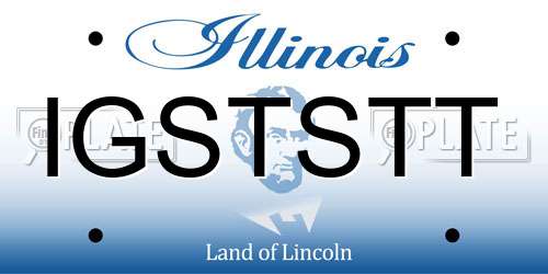 IGSTSTT Illinois License Plate
