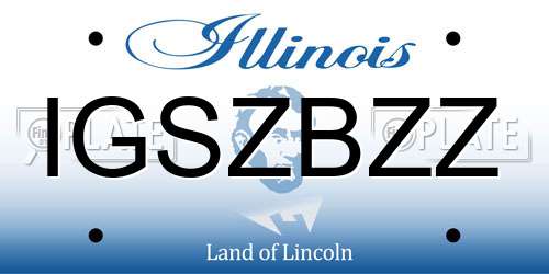 IGSZBZZ Illinois License Plate
