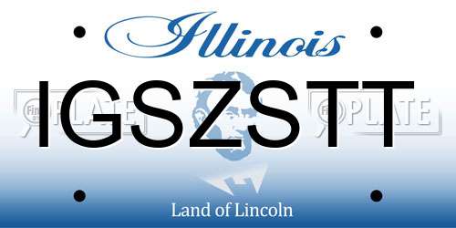 IGSZSTT Illinois License Plate
