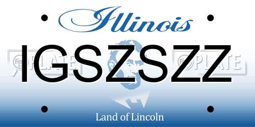 IGSZSZZ Illinois License Plate