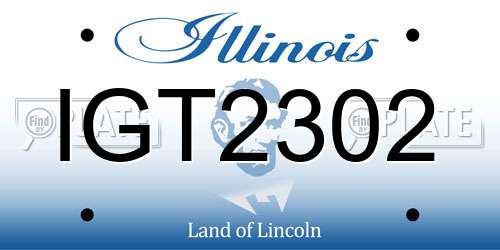 IGT2302 Illinois License Plate