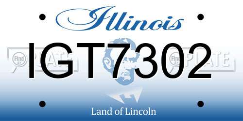 IGT7302 Illinois License Plate