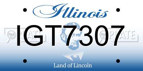 IGT7307 Illinois License Plate