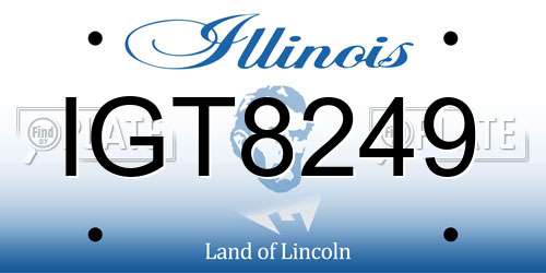 IGT8249 Illinois License Plate