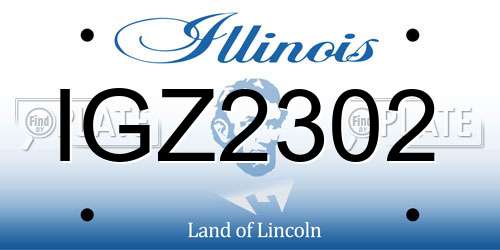 IGZ2302 Illinois License Plate