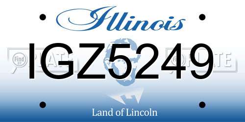 IGZ5249 Illinois License Plate