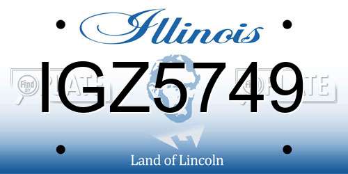 IGZ5749 Illinois License Plate