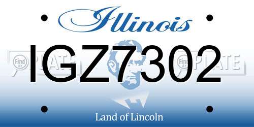IGZ7302 Illinois License Plate
