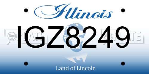 IGZ8249 Illinois License Plate