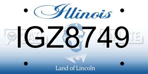 IGZ8749 Illinois License Plate
