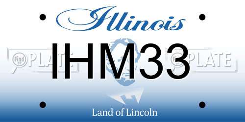 IHM33 Illinois License Plate