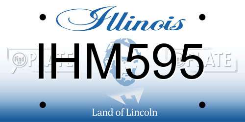 IHM595 Illinois License Plate