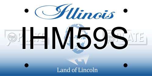 IHM59S Illinois License Plate